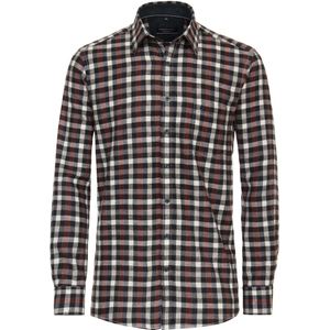 Casa Moda Casual Overhemd bruin, Ruit