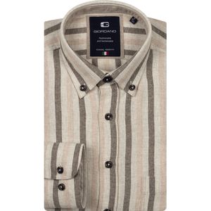 Giordano Overhemd bruin, Gestreept