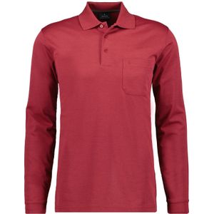 RAGMAN Poloshirt lange mouw peperoni, Effen