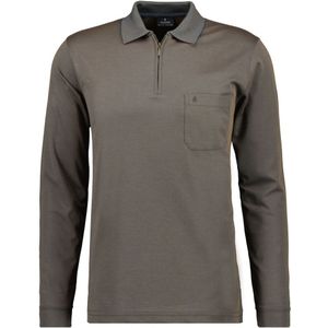 RAGMAN Modern Fit Polo shirt taupe, Effen