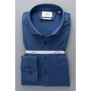 ETERNA 1863 Poloshirt lange mouw donkerblauw, Effen