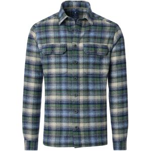 Redmond Flanellen Overhemd blauw/groen, Ruit