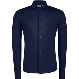 HAKRO Business Jersey shirt donkerblauw, Effen