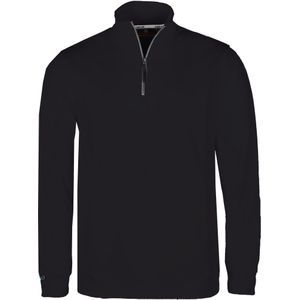 Sweater - Black - Regular Fit - Lange Mouwen - Staande Kraag