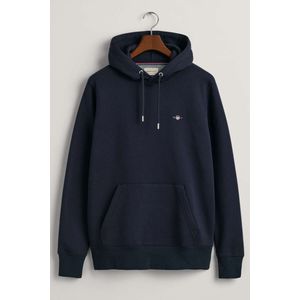 GANT Shield Hooded Sweatshirt Marine, Effen