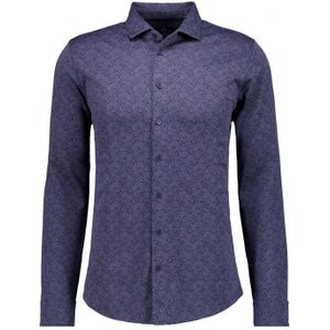 RAGMAN Overhemd marine, Gestructureerd