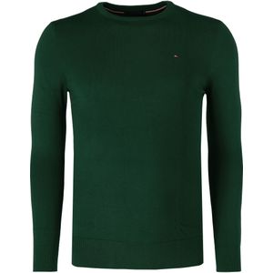 Tommy Hilfiger Trui ronde halsgroen, Effen