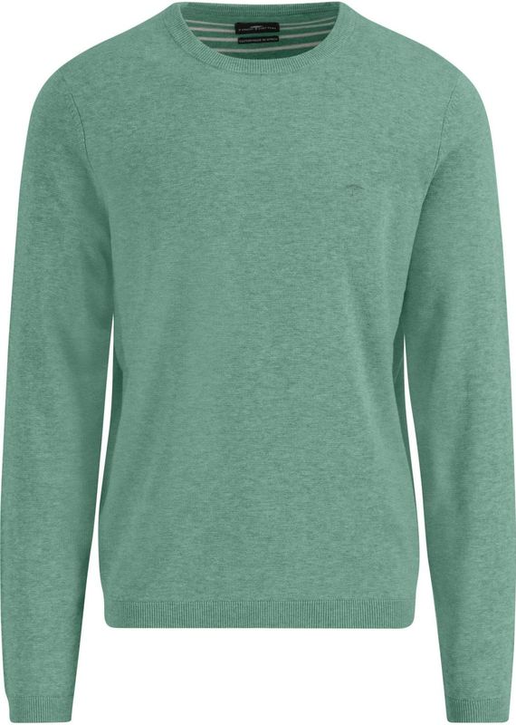 Fynch-Hatton Trui ronde halsgroen, Effen