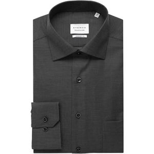 ETERNA Comfort Fit Overhemd antraciet, Gestructureerd
