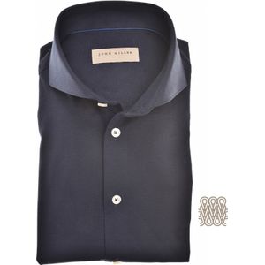 John Miller - Overhemd - Donkerblauw - 100% Katoen - Slim Fit