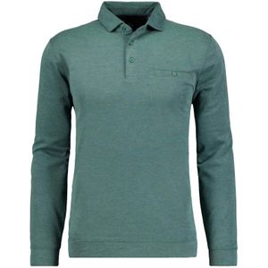 RAGMAN Poloshirt lange mouw groen, Effen