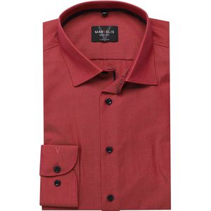 Marvelis Overhemd baksteenrood, Effen