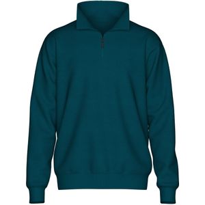 TRIGEMA Half-Zip Sweater groen, Effen