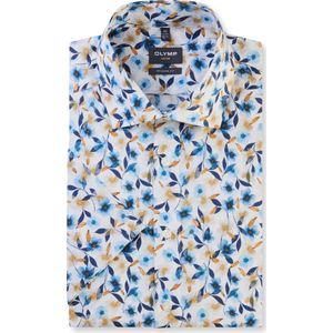 OLYMP - Luxor - Overhemd - Wit - Korte Mouwen - Modern Fit
