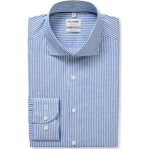 OLYMP Level Five Overhemd blauw, Gestreept