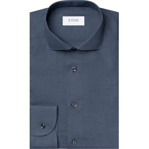 ETON Flanellen Overhemd donkerblauw, Pied De Poule