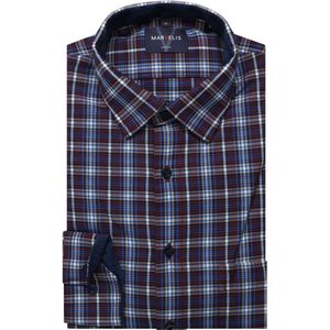 Marvelis Casual Overhemd rood, Ruit