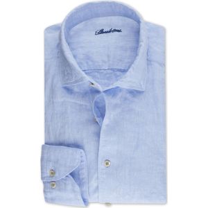 Stenströms Casual Linnen Overhemd lichtblauw, Effen