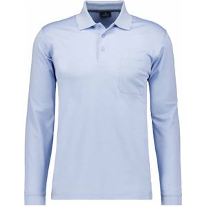 RAGMAN - Poloshirt - Blauwgrijs - Lange Mouwen - Regular Fit