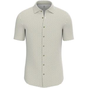 Desoto Slim Fit Jersey shirt wit/groen, Motief