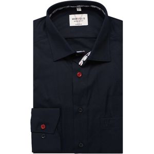 Marvelis Overhemd marine, Effen