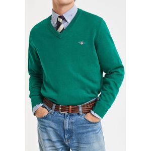 GANT Trui V-halsgroen, Effen