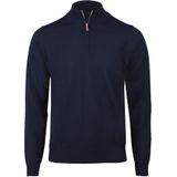 Stenströms - Trui - Donkerblauw - 100% Merino Wol - Lange Mouw - Ritssluiting