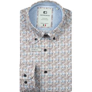 Giordano Loretto Overhemd wit, Bedrukt