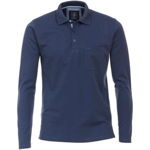 Redmond Casual Regular Fit Polo shirt blauw, Effen