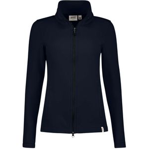 HAKRO Dames fleece jas Marine, Effen