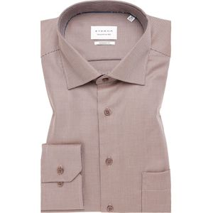 ETERNA Overhemd beige-bruin, Gestructureerd