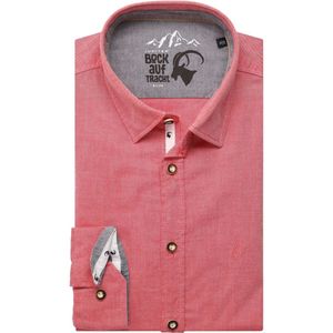 Jupiter Traditioneel overhemd rood, Effen
