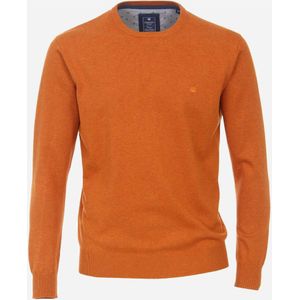 Redmond Casual Regular Fit Trui ronde hals oranje, Effen