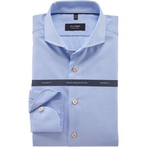 OLYMP SIGNATURE Tailored Fit Overhemd blauw, Effen