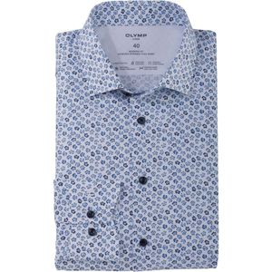 OLYMP Luxor 24/Seven Overhemd blauw, Motief
