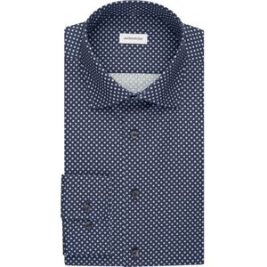 Seidensticker - Businessoverhemd - Donkerblauw - Slim Fit - Lange Mouwen - Kentkraag