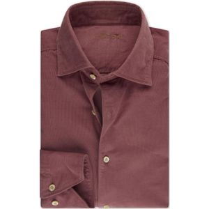 Stenströms ribfluwelen overhemd rood, Effen