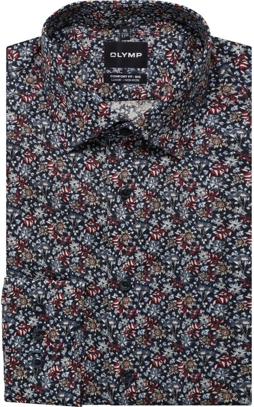 OLYMP Luxor Overhemd marine, Bloemen
