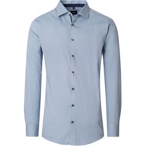 Venti Overhemd blauw, Bedrukt