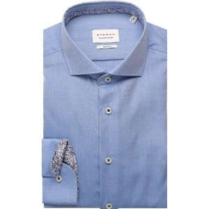 ETERNA Overhemd blauw, Effen