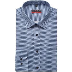 Marvelis Body Fit Overhemd blauw/wit, Motief