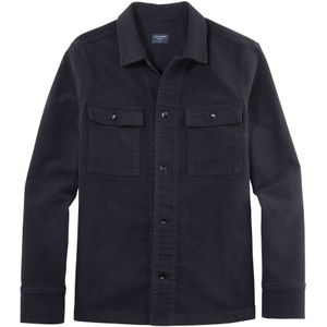 OLYMP Casual Modern Fit Overshirt zwart, Effen