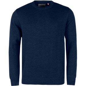 Kronstadt Carlo Sweatshirt ronde hals marine, Effen