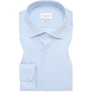 ETERNA Overhemd middenblauw, Gestreept
