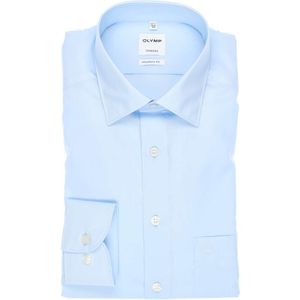 OLYMP Tendenz Overhemd blauw, Effen
