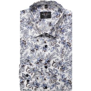 Marvelis Overhemd blauw, Bedrukt