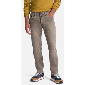 Pierre Cardin Lyon Tapered Fit Jeans bruin, Effen