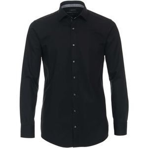 Venti Jerseyflex Modern Fit Jersey shirt zwart, Effen