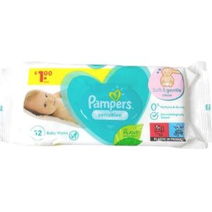 Pampers Sensitive Baby Wipes - 52 PCS