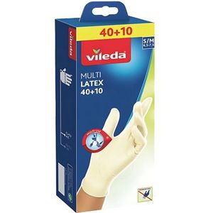 Vileda Multi Latex S/M Wegwerphandschoenen - 50 stuks